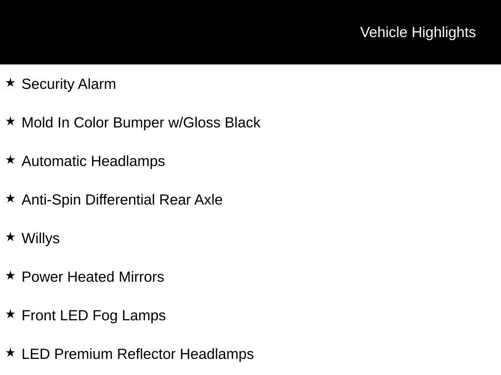 2021 Jeep Wrangler Willys