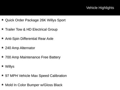 2022 Jeep Wrangler Unlimited Willys