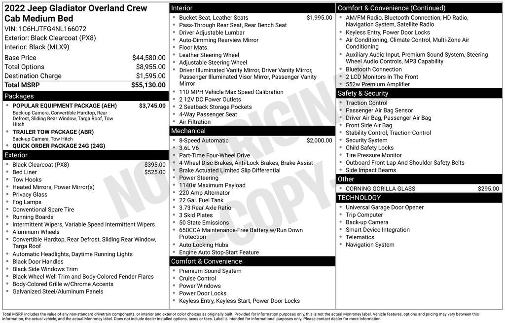 2022 Jeep Gladiator Overland