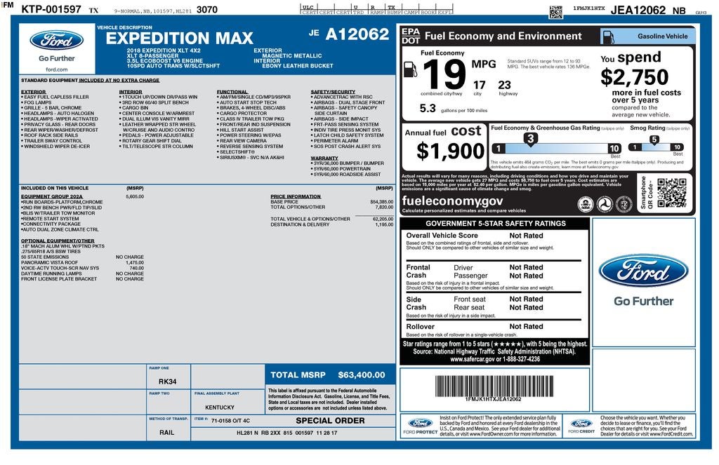 2018 Ford Expedition Max XLT