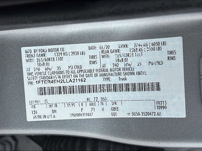 2020 Ford Ranger Lariat