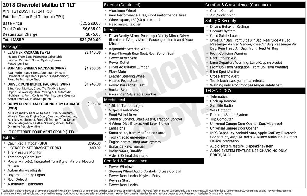 2018 Chevrolet Malibu LT