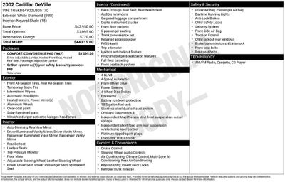 2002 Cadillac Deville Base