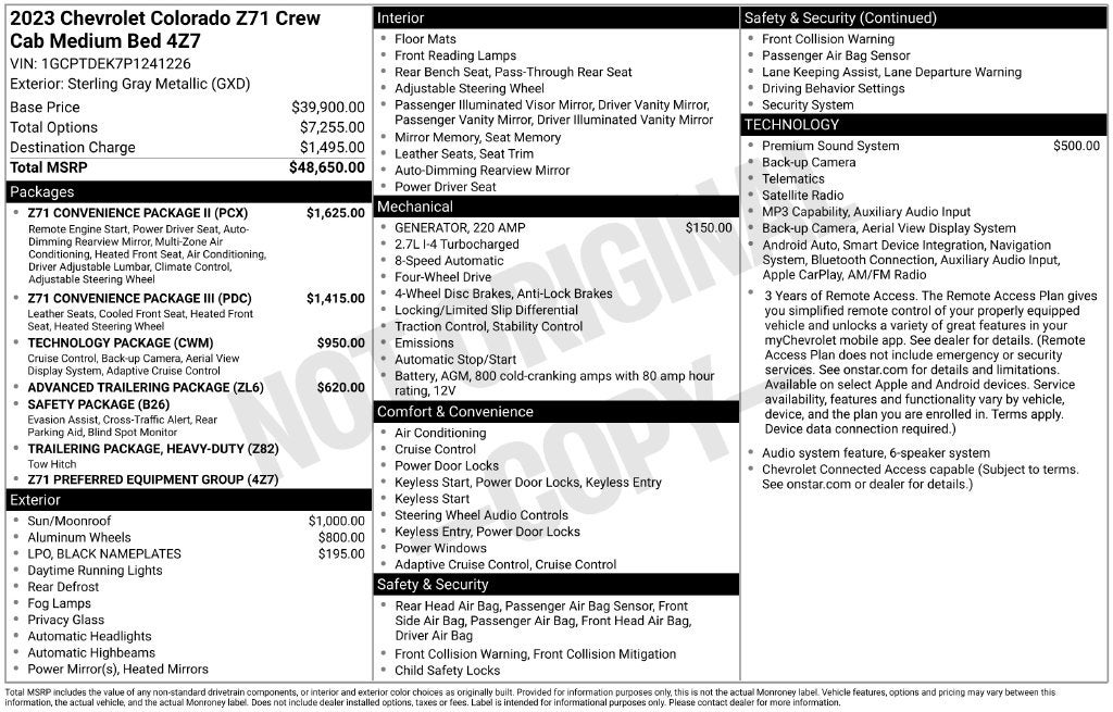 2023 Chevrolet Colorado Z71