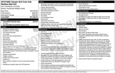 2018 GMC Canyon SLE1