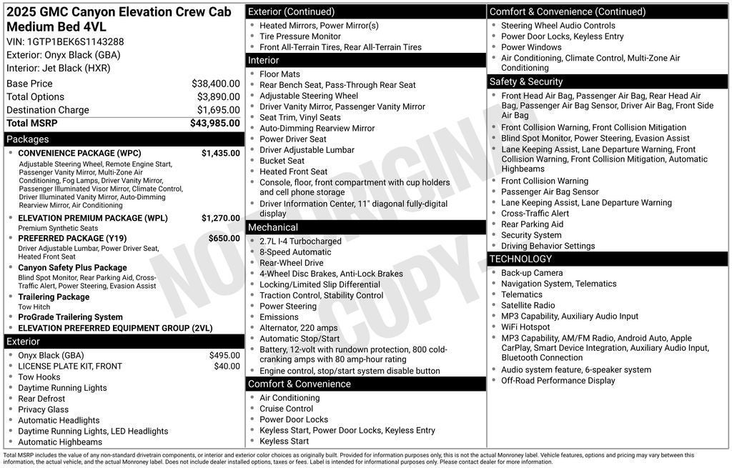 2025 GMC Canyon Elevation