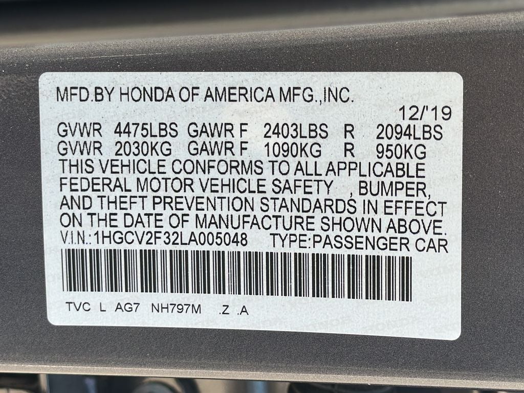 2020 Honda Accord Sport 2.0T