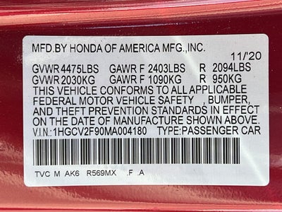 2021 Honda Accord Touring 2.0T