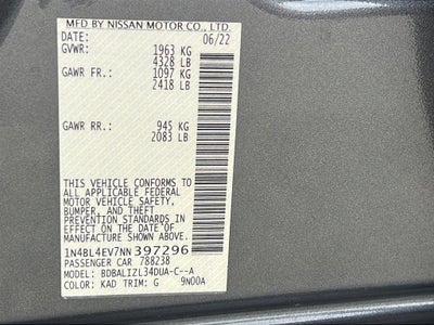 2022 Nissan Altima 2.5 SL