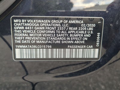 2020 Volkswagen Passat 2.0T R-Line