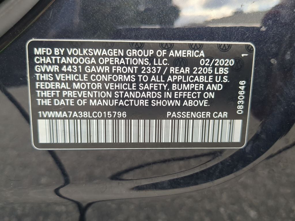 2020 Volkswagen Passat 2.0T R-Line