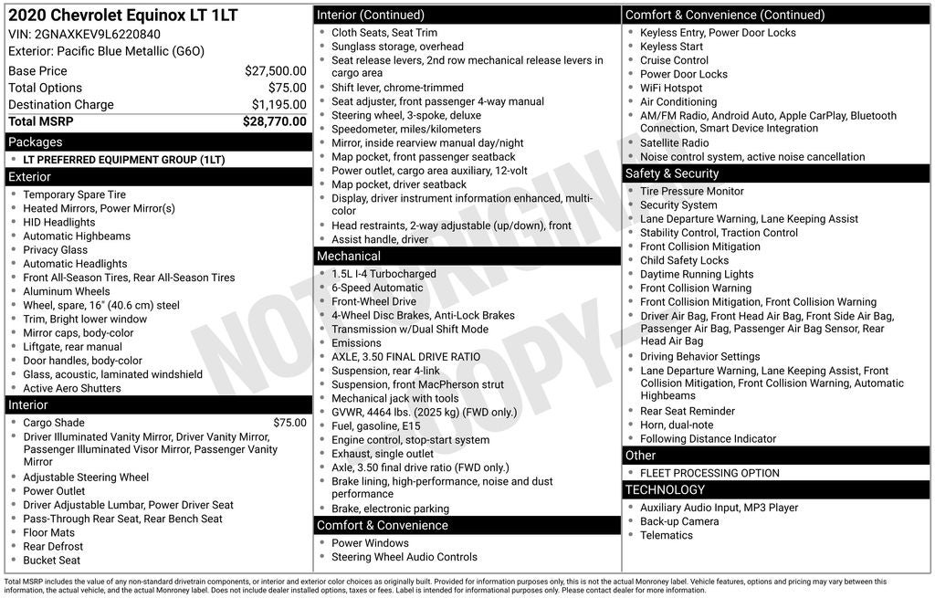 2020 Chevrolet Equinox LT