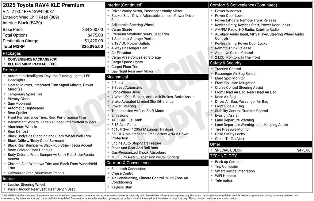 2025 Toyota RAV4 XLE Premium