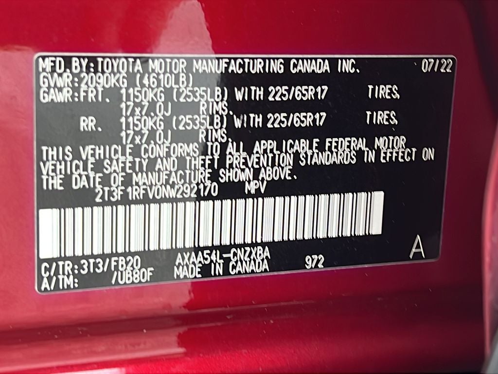 2022 Toyota RAV4 LE