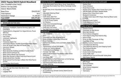2023 Toyota RAV4 HYBRID Woodland Edition