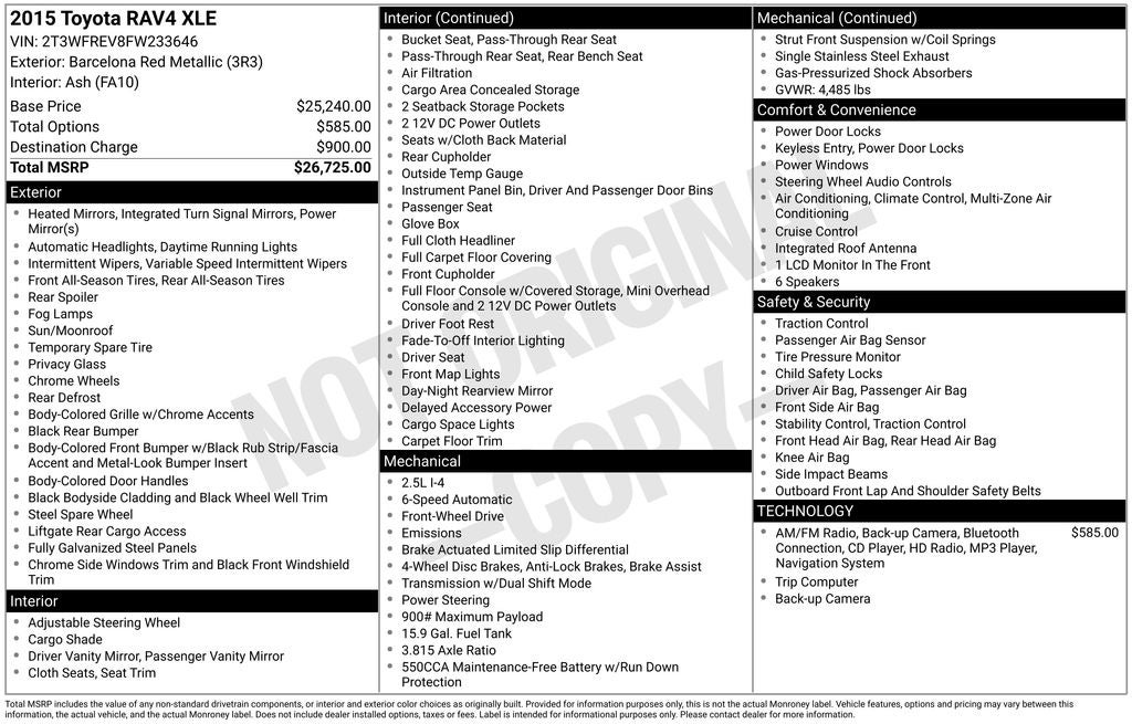 2015 Toyota RAV4 XLE