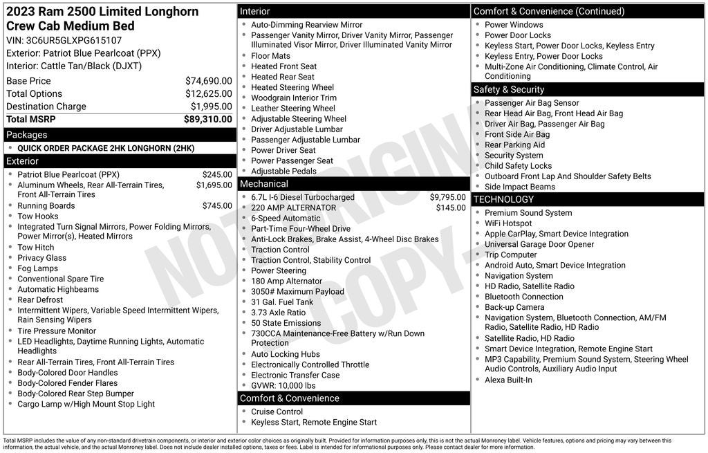 2023 RAM 2500 Longhorn