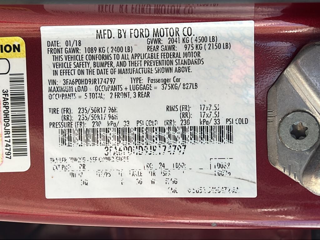 2018 Ford Fusion SE