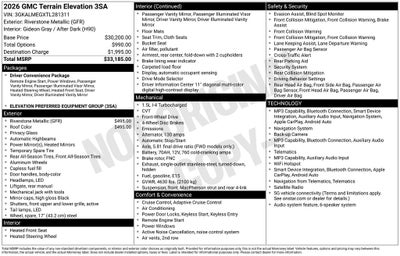 2026 GMC Terrain Elevation