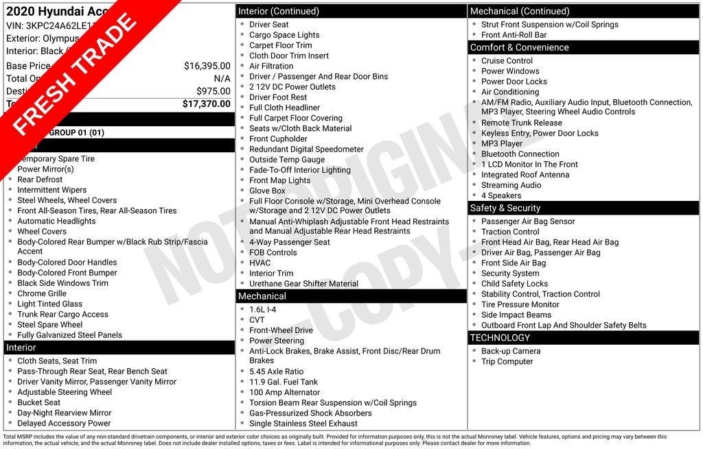 2020 Hyundai Accent SE