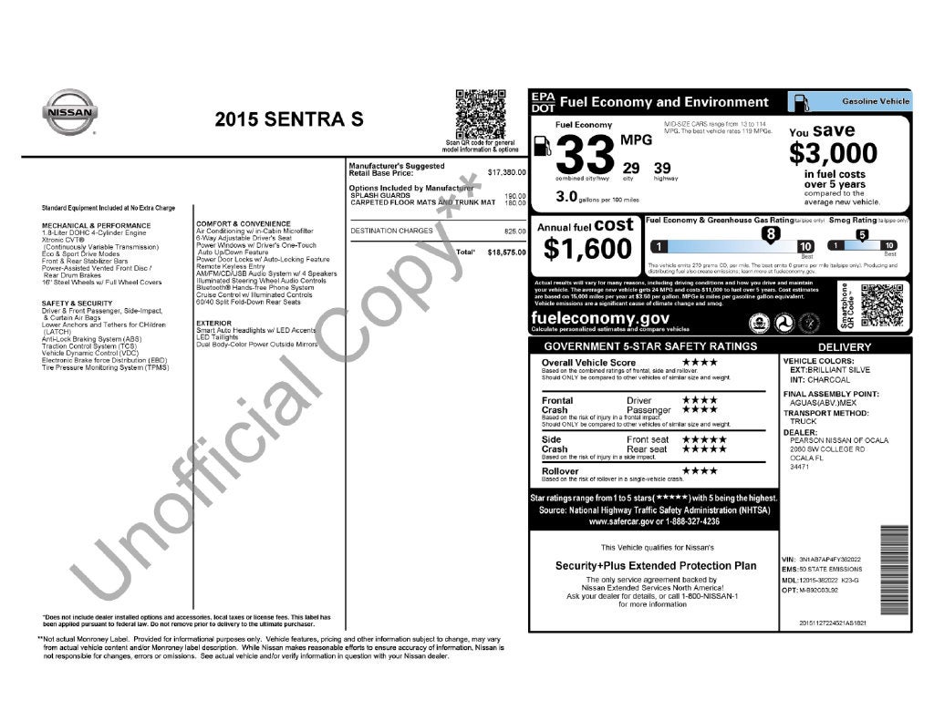 2015 Nissan Sentra S