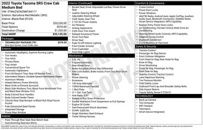 2022 Toyota TACOMA SR5 SR5 V6