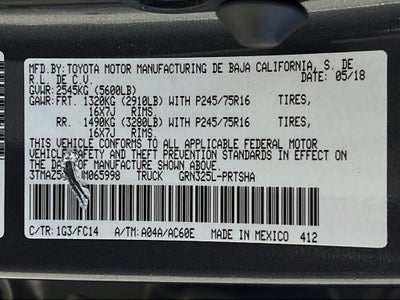 2018 Toyota Tacoma SR5 V6