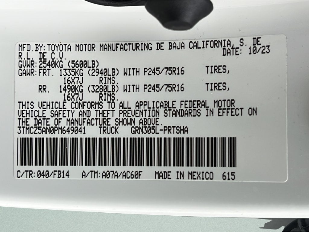 2023 Toyota Tacoma SR V6