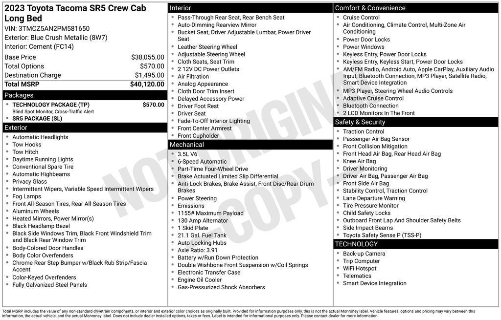 2023 Toyota TACOMA SR5 SR V6