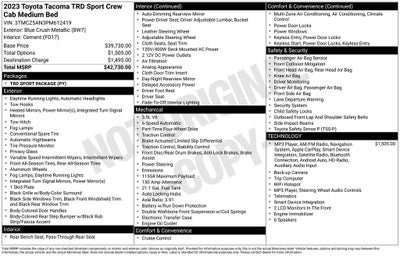 2023 Toyota Tacoma TRD Sport V6
