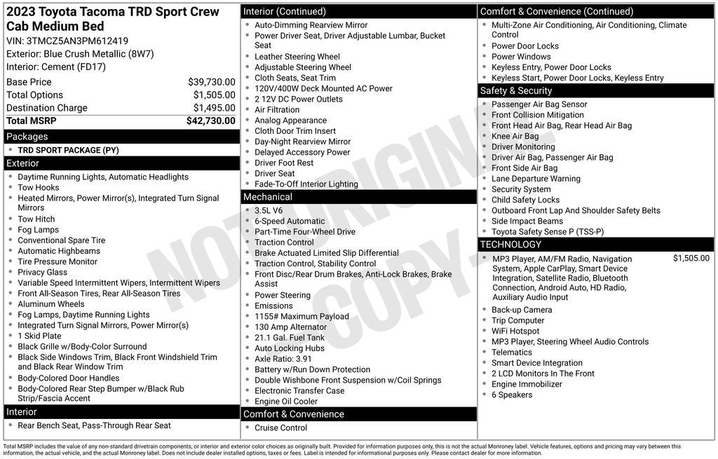 2023 Toyota Tacoma TRD Sport V6