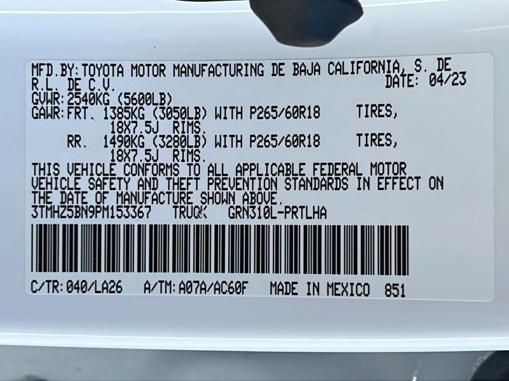 2023 Toyota TACOMA LIMITED Limited V6