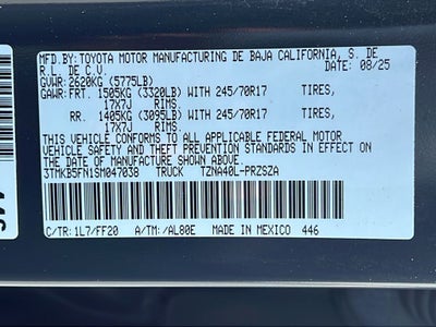 2025 Toyota Tacoma SR5