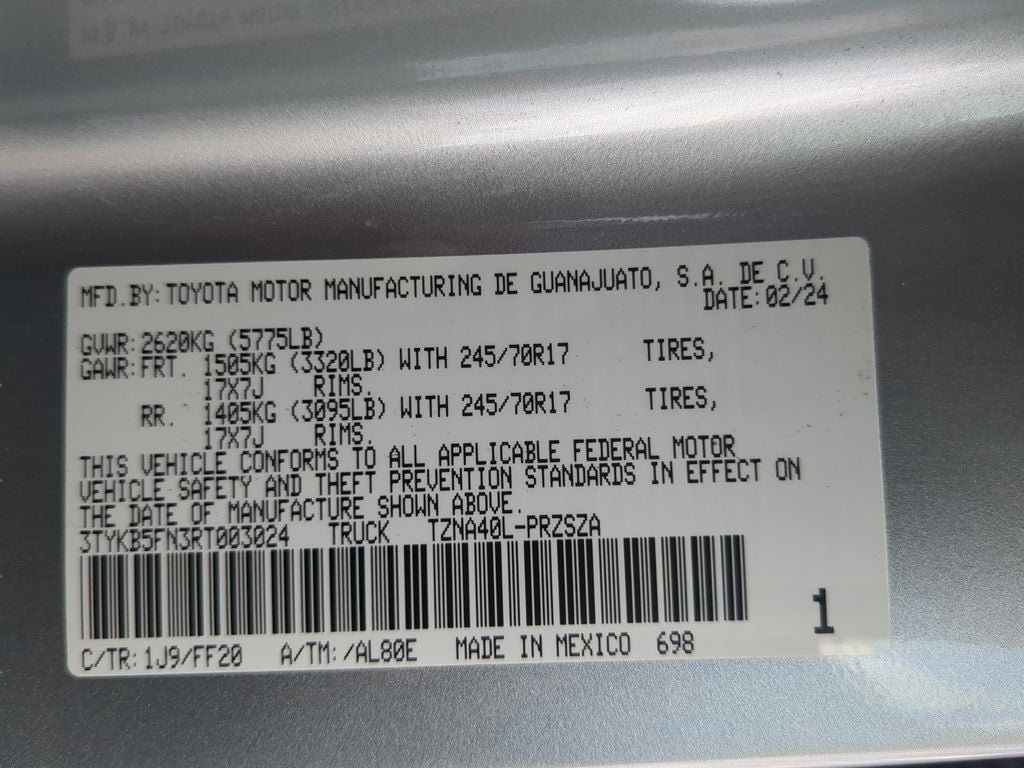 2024 Toyota TACOMA SR5 SR5