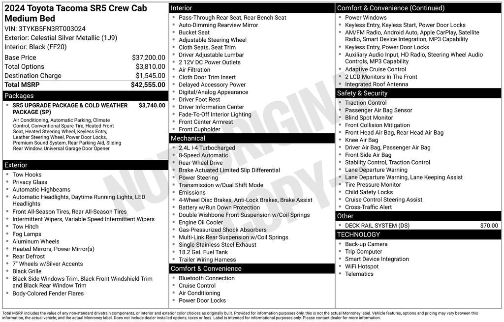 2024 Toyota TACOMA SR5 SR5