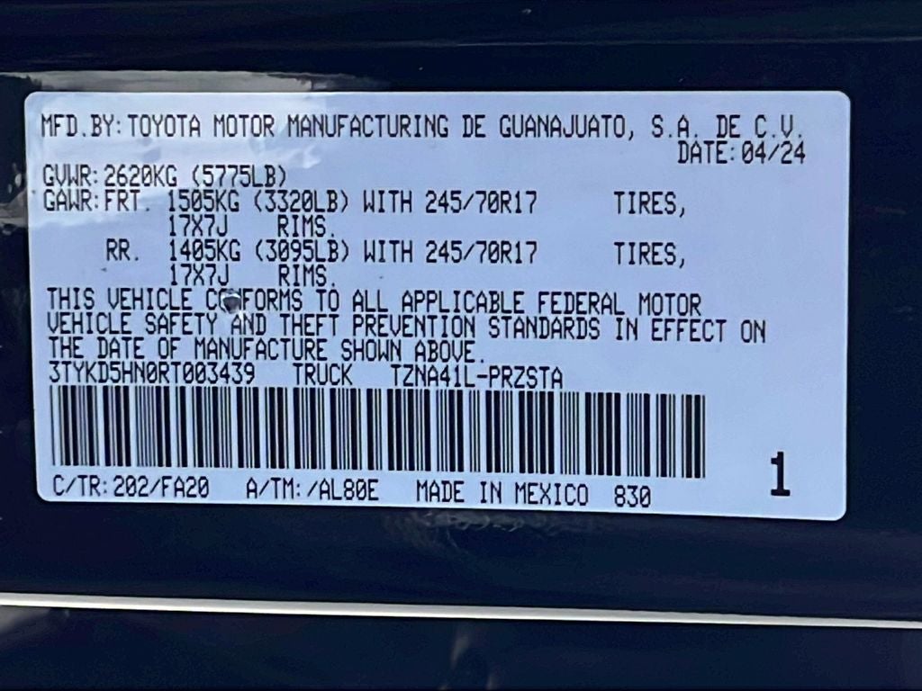 2024 Toyota TACOMA SR SR
