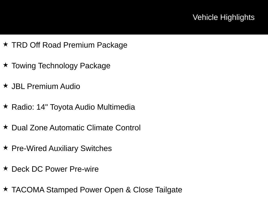 2024 Toyota TACOMA TRD OFFRD TRD Off-Road