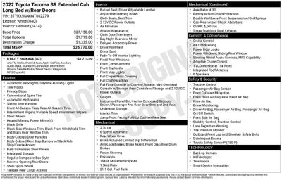 2022 Toyota TACOMA SR SR