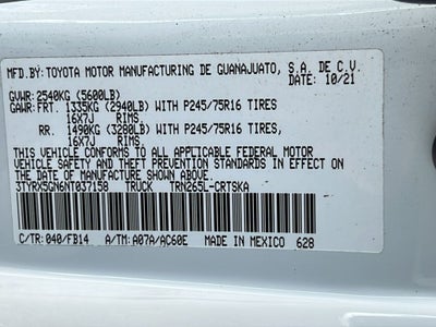 2022 Toyota Tacoma SR
