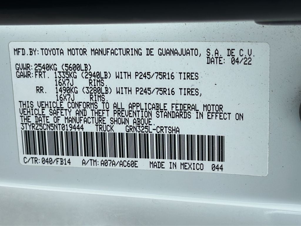 2022 Toyota TACOMA SR SR V6