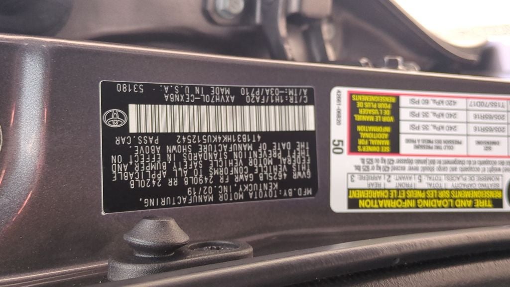 2019 Toyota CAMRY LE
