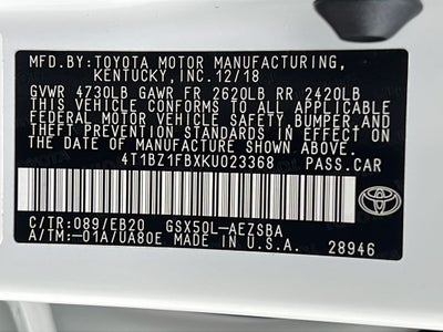 2019 Toyota Avalon Touring