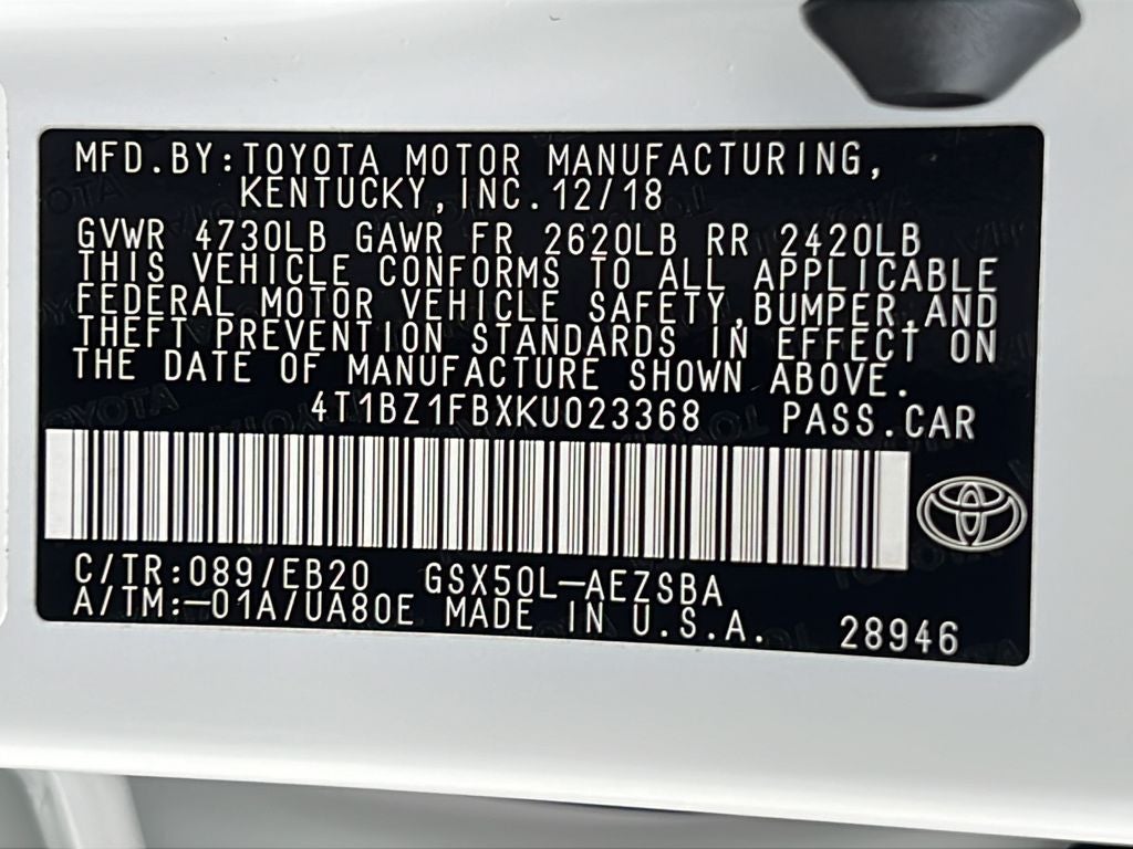 2019 Toyota Avalon Touring
