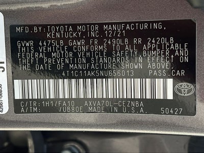 2022 Toyota Camry LE