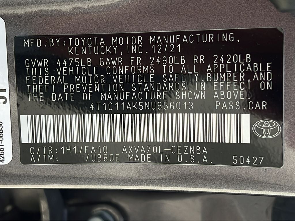2022 Toyota Camry LE