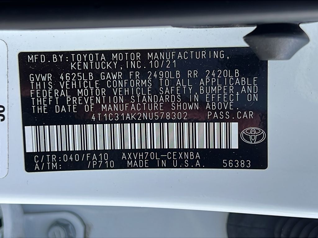 2022 Toyota Camry Hybrid LE