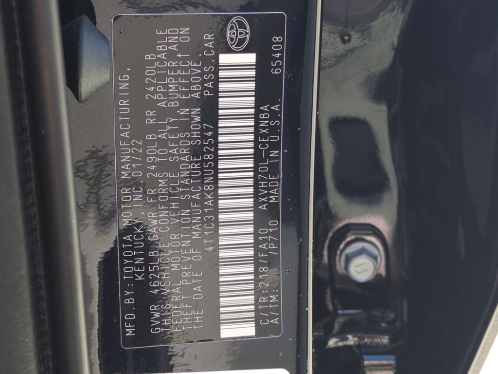 2022 Toyota CAMRY LE