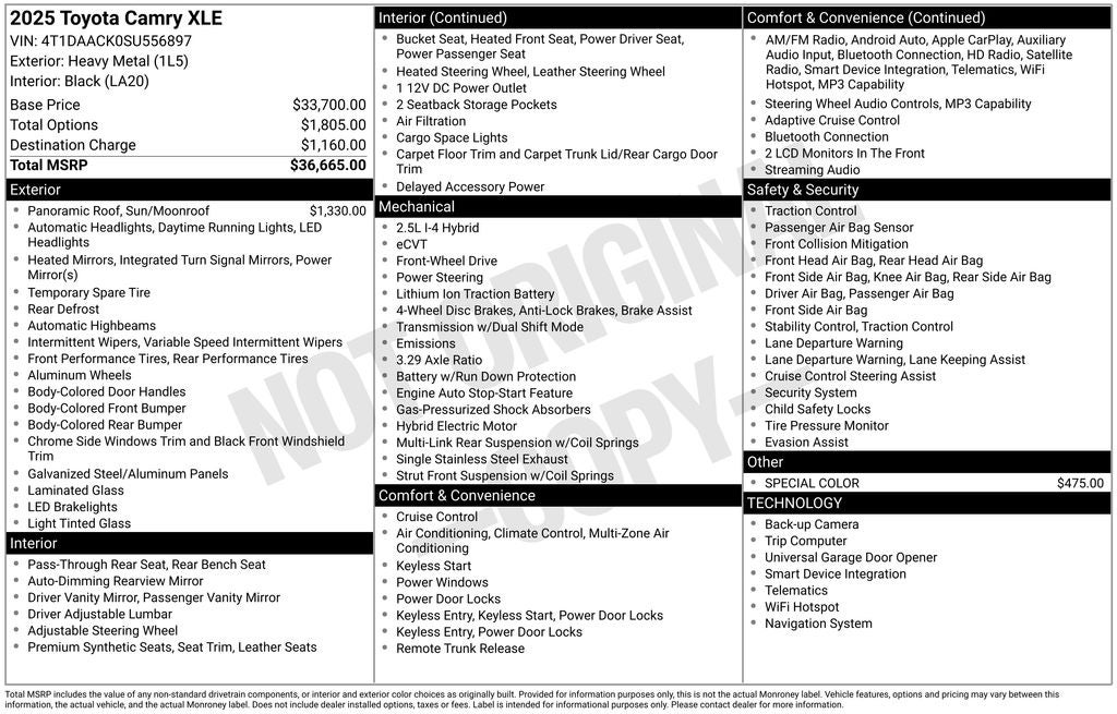 2025 Toyota Camry XLE