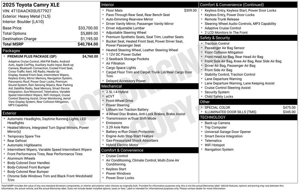 2025 Toyota Camry LE