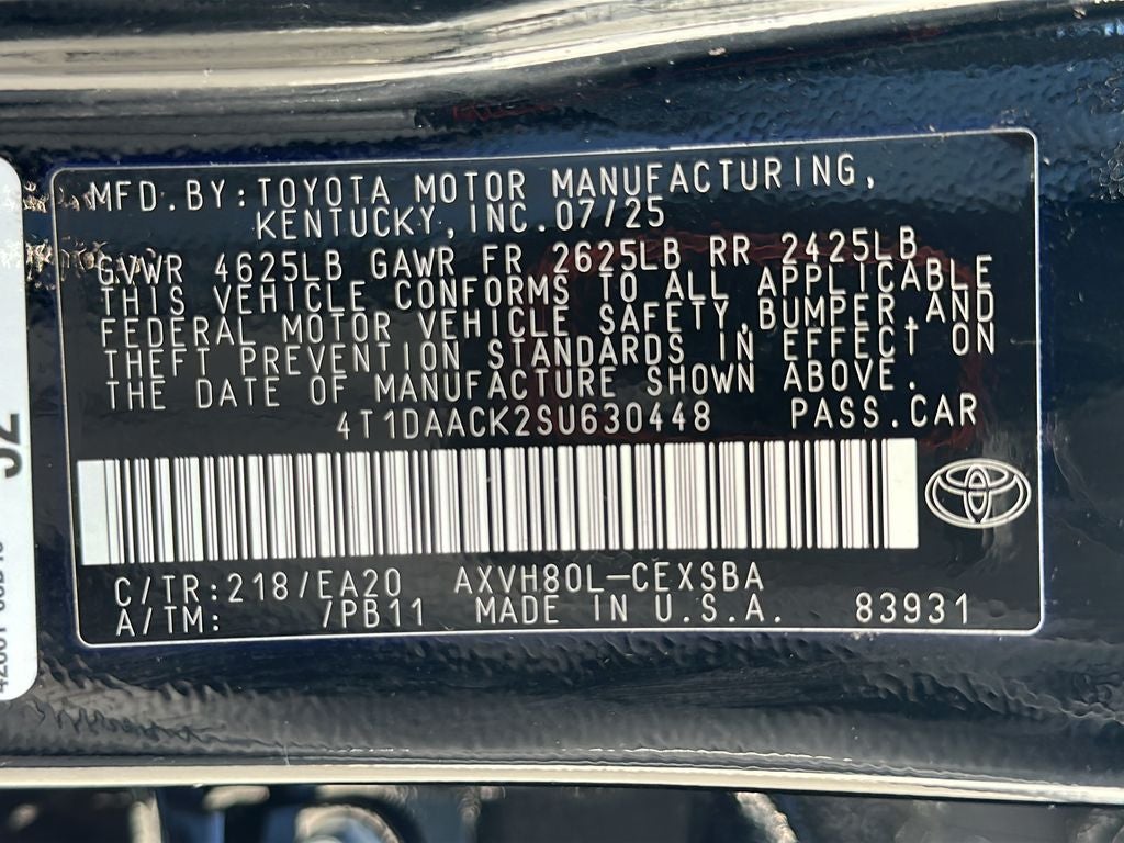 2025 Toyota CAMRY SE